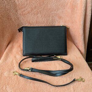 Dagne Dover Essentials Clutch/Crossbody Wallet in Onyx Black